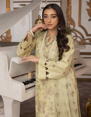 Design 08 - 3Pc - Unstitched Rioga By Sanam Saeed