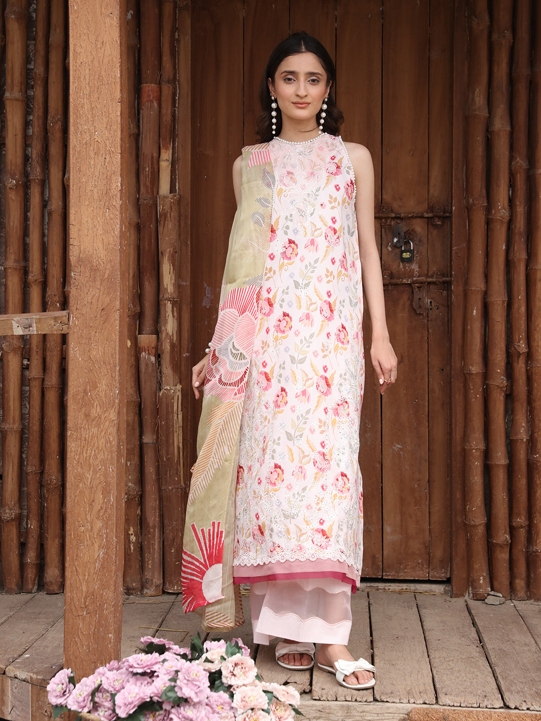 3-PC Unstitched Printed Lawn Whimsical Garden By Celts | WG - 08