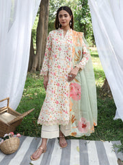 3-PC Unstitched Printed Lawn Whimsical Garden By Celts | WG - 01