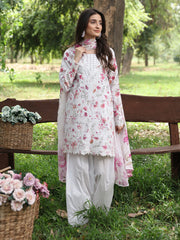 3-PC Unstitched Printed Lawn Whimsical Garden By Celts | WG - 04