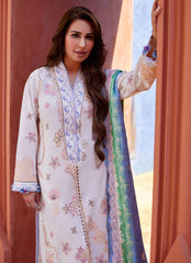 05 | MIWA IVORY | 3PC Unstitched Suay Lawn By Farah Talib Aziz