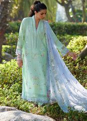 11 | MISORA MINT | 3PC Unstitched Suay Lawn By Farah Talib Aziz
