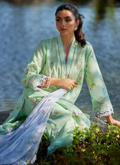 11 | MISORA MINT | 3PC Unstitched Suay Lawn By Farah Talib Aziz