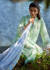 11 | MISORA MINT | 3PC Unstitched Suay Lawn By Farah Talib Aziz