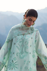 3-PC Unstitched Embroidered Lawn Meili By Zaha | ZL26-09 A