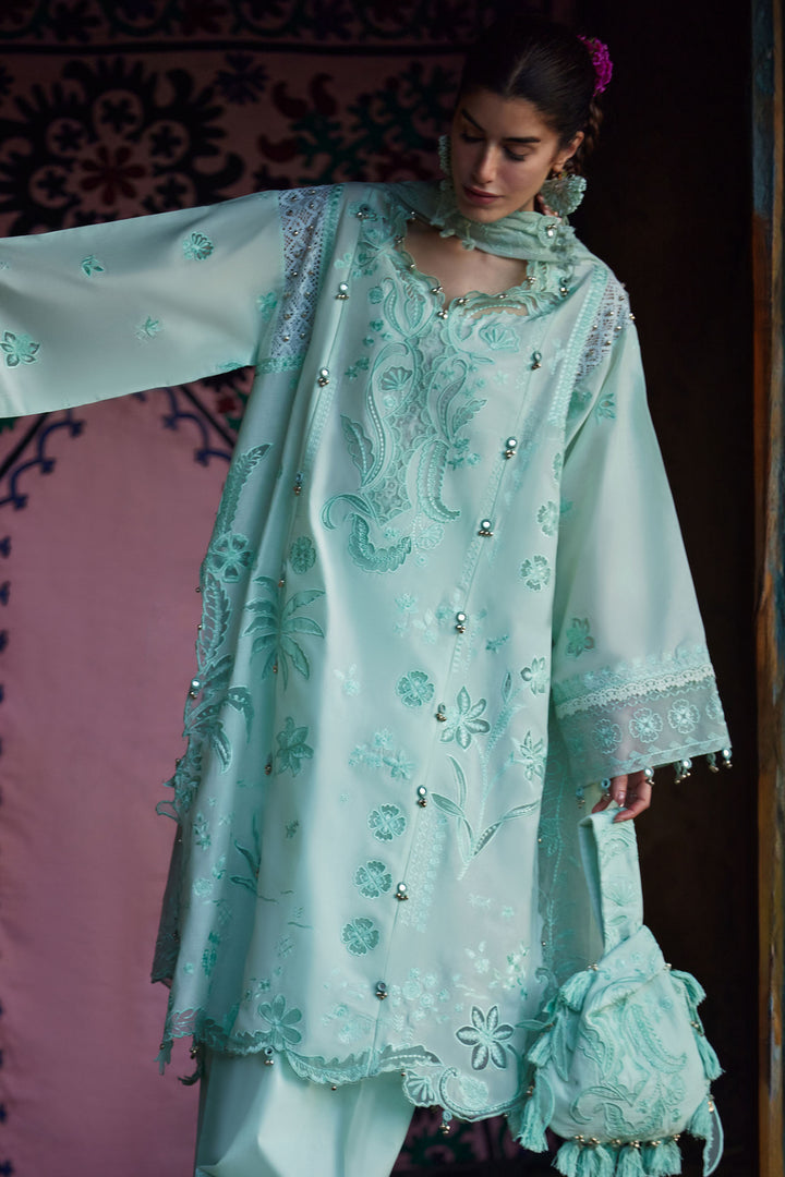 3-PC Unstitched Embroidered Lawn Meili By Zaha | ZL26-09 A