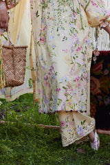 3-PC Unstitched Embroidered Lawn Meili By Zaha | ZL26-12 B