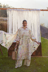 3-PC Unstitched Embroidered Lawn Meili By Zaha | ZL26-12 B