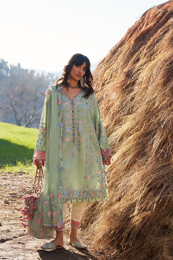 3-PC Unstitched Embroidered Lawn Meili By Zaha | ZL26-01 B
