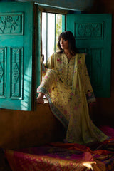 3-PC Unstitched Embroidered Lawn Meili By Zaha | ZL26-03 B