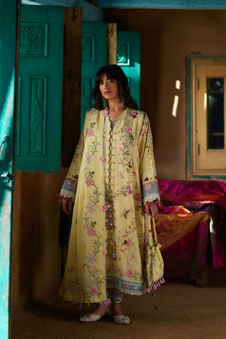 3-PC Unstitched Embroidered Lawn Meili By Zaha | ZL26-03 B