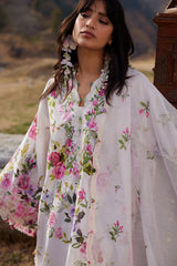 3-PC Unstitched Embroidered Lawn Meili By Zaha | ZL26-11 A