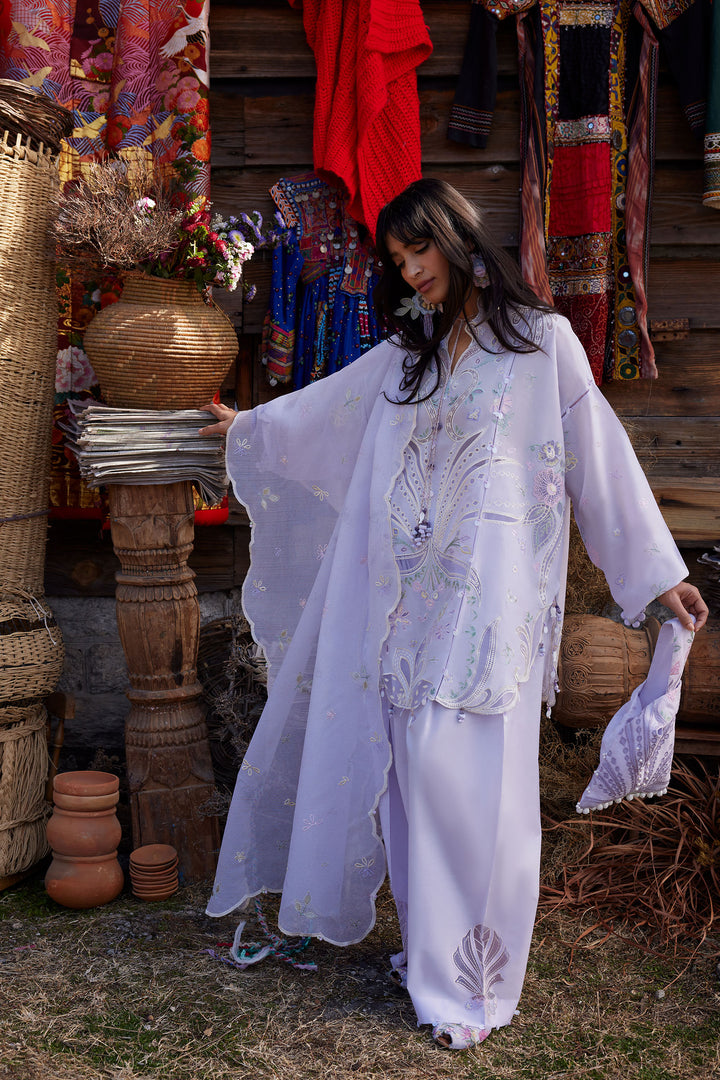 3-PC Unstitched Embroidered Lawn Meili By Zaha | ZL26-10 B