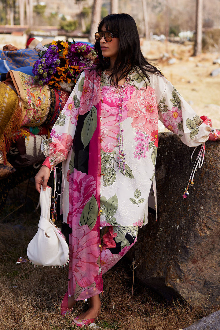 3-PC Unstitched Embroidered Lawn Meili By Zaha | ZL26-13 B