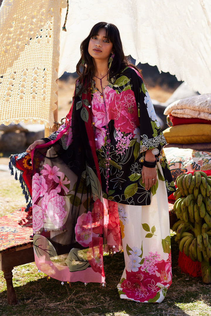 3-PC Unstitched Embroidered Lawn Meili By Zaha | ZL26-13 A