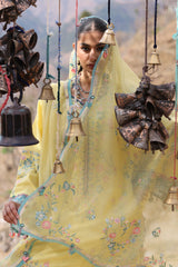 3-PC Unstitched Embroidered Lawn Meili By Zaha | ZL26-01 A