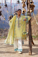 3-PC Unstitched Embroidered Lawn Meili By Zaha | ZL26-01 A