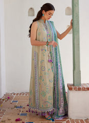 3-PC Unstitched Embroidered Composed Luxury Lawn By FTA | Valeria Olive