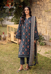 AJUBJ-17 | 3Pc Unstitched Lawn Suit Vol 3 Prints By Asim Jofa