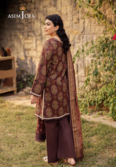 AJUBJ-23 | 3Pc Unstitched Lawn Suit Vol 3 Prints By Asim Jofa