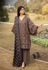 AJUBJ-20 | 3Pc Unstitched Lawn Suit Vol 3 Prints By Asim Jofa