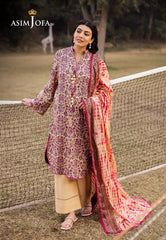 AJUBJ-21 | 3Pc Unstitched Lawn Suit Vol 3 Prints By Asim Jofa