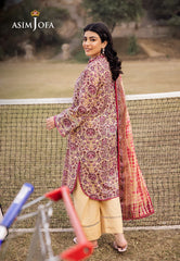 AJUBJ-21 | 3Pc Unstitched Lawn Suit Vol 3 Prints By Asim Jofa