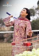 AJUBJ-21 | 3Pc Unstitched Lawn Suit Vol 3 Prints By Asim Jofa