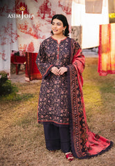 AJUBJ-18 | 3Pc Unstitched Lawn Suit Vol 3 Prints By Asim Jofa