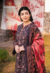 AJUBJ-18 | 3Pc Unstitched Lawn Suit Vol 3 Prints By Asim Jofa