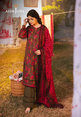 AJUBJ-19 | 3Pc Unstitched Lawn Suit Vol 3 Prints By Asim Jofa