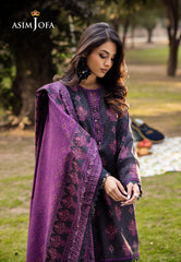 AJUBJ-24 | 3Pc Unstitched Suit Printed Lawn Vol 4 Essential By Asim Jofa