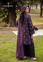 AJUBJ-24 | 3Pc Unstitched Suit Printed Lawn Vol 4 Essential By Asim Jofa