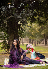 AJUBJ-24 | 3Pc Unstitched Suit Printed Lawn Vol 4 Essential By Asim Jofa