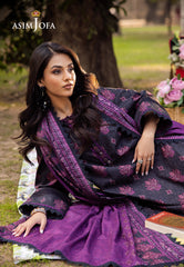 AJUBJ-24 | 3Pc Unstitched Suit Printed Lawn Vol 4 Essential By Asim Jofa