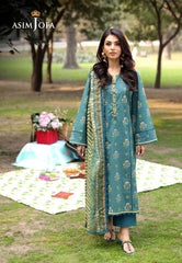 AJUBJ-16 | 3Pc Unstitched Lawn Suit Vol 3 Prints By Asim Jofa