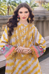 AG5-04 | 3Pc Unstitched Suit Embroidered Lawn Aghaz E Nou By Charizma