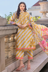 AG5-04 | 3Pc Unstitched Suit Embroidered Lawn Aghaz E Nou By Charizma