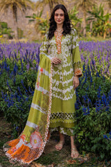 3-PC Unstitched Embroidered Lawn By Charizma | CC5-08