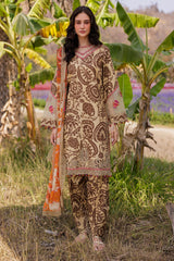 3-PC Unstitched Embroidered Lawn By Charizma | CC5-10
