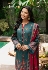 AJUUB-26 | 3Pc Unstitched Suit Printed Lawn Vol 4 Essential By Asim Jofa