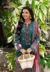 AJUUB-26 | 3Pc Unstitched Suit Printed Lawn Vol 4 Essential By Asim Jofa