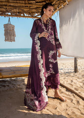 Unstitched 3-PC Luxury Lawn Silk Dupatta By Saira Shakira | DAHLIA-B