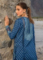 Dancing Paisleys - Cobalt | 3PC Unstitched Suit Lawn By Crimson