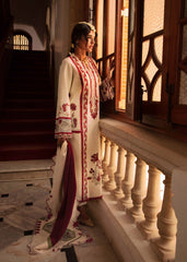 D6-Ivory | 3Pc Unstitched Suit Winter Embroidered Aaleen By Crimson