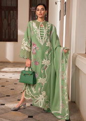 D3-Sage Green | 3Pc Unstitched Suit Winter Embroidered Aaleen By Crimson