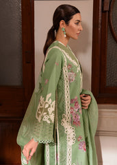 D3-Sage Green | 3Pc Unstitched Suit Winter Embroidered Aaleen By Crimson