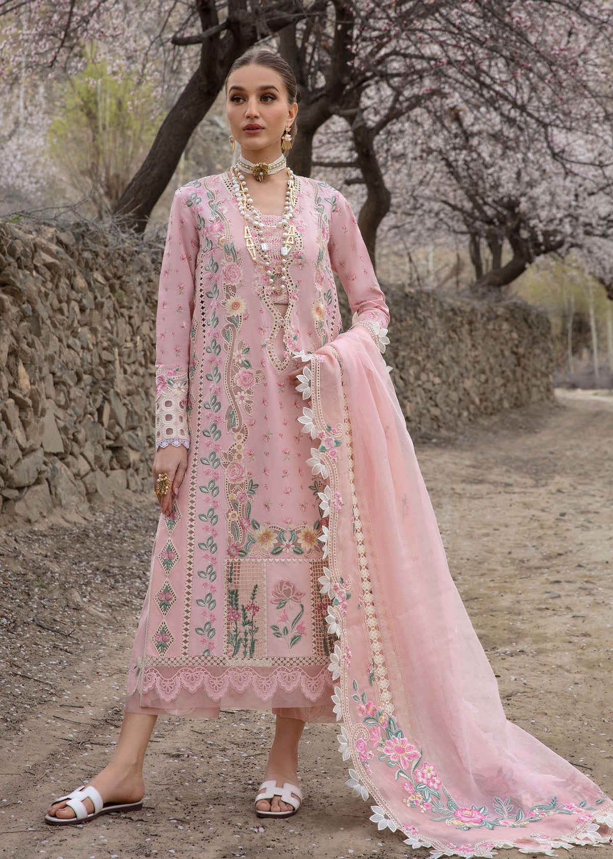 Believe In Her - Blush Pink | 3PC Unstitched Suit Lawn By Crimson