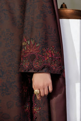 Embroidered Printed Viscose Linen By IZNIK