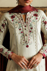 Embroidered Printed Viscose Linen By IZNIK